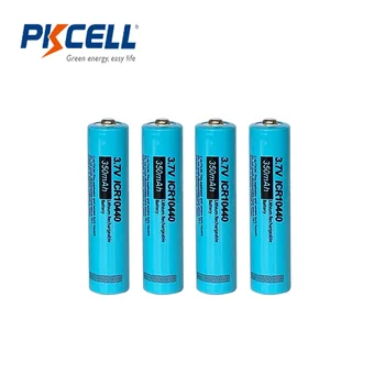 8PCS PKCELL 10440 akumulators 3,7 v 350MAH litija baterija AAA rechargeble baterijas li-ion baterijas pogu augšā