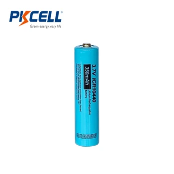 8PCS PKCELL 10440 akumulators 3,7 v 350MAH litija baterija AAA rechargeble baterijas li-ion baterijas pogu augšā