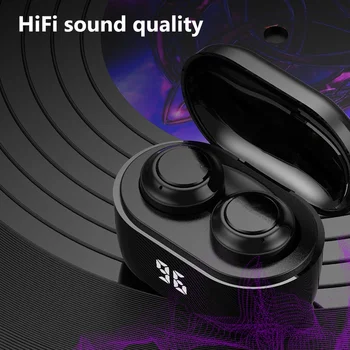 A6 TWS Mini Bluetooth Bezvadu 5.0 HiFi Stereo Austiņas ar Digitālo Maksas Lodziņā atbalsta touch vadības brīvroku zvanīšana