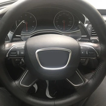 ABS chrome stūre dekoratīvās apdares centrs emblēmu rāmis vizuļi uzlīmes aksesuāri Audi A3 8V A6 C7 Q3 Q5