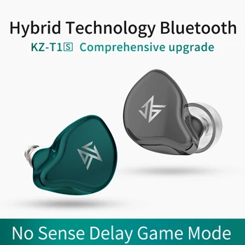 AK KZ S1 S1D TWS Taisnība Bezvadu Earbuds KZ Bluetooth 5.0 Austiņas 1BA+1DD Hibrīda Portatīvo HIFI Stereo Sporta Austiņas Trokšņu Slāpētājs