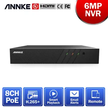 ANNKE 8CH 6MP POE Video Ieraksti H. 265+ VRR HD POE 2MP 3MP 4MP 5MP 6MP POE IP Kameras, Mājas Apsardze, Drošības Sistēma, Komplekts