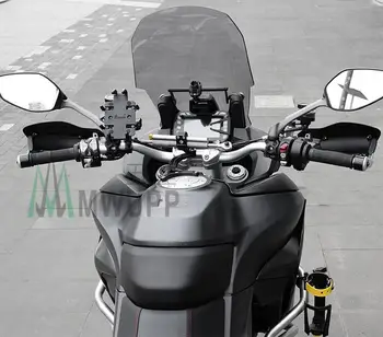 Alumīnija Motocikla Stūres / Auto piesūcekni, Mount + 9CM Pieslēgvietu, Arm w/ Quick-Grip Tālruņa Turētāju, Viedtālruņiem, lai RAM Stiprinājumi