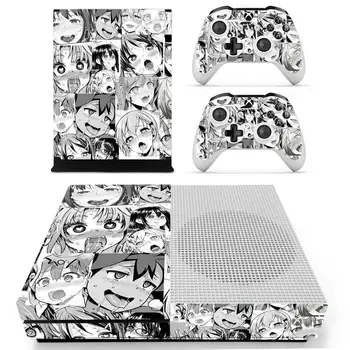 Anime Cute Meitene Ādas Uzlīmes Uzlīmes Microsoft Xbox One S Konsole un 2 Kontrolieri Xbox Vienu Slim Ādas, Vinila Uzlīmes