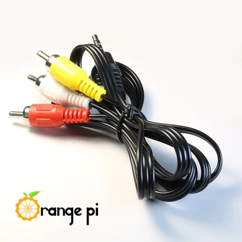 Apelsīnu Pi 70CM/2FT 3.5 MM Jack 3 RCA Male Plug Adapteri Audio Converter Video AV Kabelis