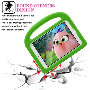Apple iPad 2 3 4 EVA putnu Triecienizturīgs Gadījumā iPad2 ipad3 ipad4 Būtiska Coque Bērni, Bērni Cute spārniem Stāvēt seguma
