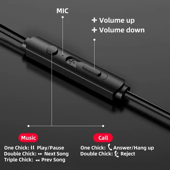 Augstas kvalitātes In-ear Bass Skaņas Austiņas 3.5 mm bass metāla austiņas, Austiņu skaņas Izolācija MP3 Atskaņotāji Ar mic ios/Androi