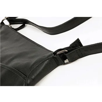 Augstas kvalitātes vīriešu ādas melns messenger bag jaunu ādas crossbody soma vīriešu pleca soma