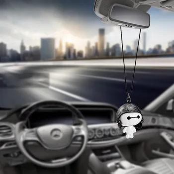 Auto Kulons Gudrs Ķivere Baymax Robotu Lelli Piekārtiem Rotājumi, Automašīnu Atpakaļskata Spogulis Apturēšanu Apdare Piederumi Dāvanas