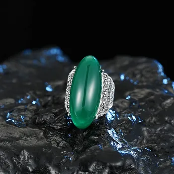 BIJOX STĀSTS 925 sudraba rotaslietas, gredzens ar ģeometriskas formas ruby emerald vintage gredzeni par sieviešu kāzu solījumu puse