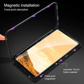 BUYFUN Magnētisko Flip Case For Samsung Galaxy A50 Gadījumā Aizmugurējo Vāciņu Rūdīts Stikls Pamatbrīvību Aizsardzības Coque Par Galaxy 50A