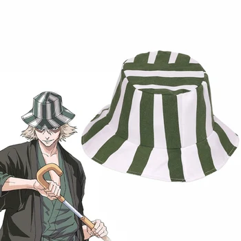 Balinātājs Anime Urahara Kisuke Cosplay Cepuri Klp Dome Zaļā un Baltā Svītrainām Vasarā Atdzesē Cepuri Arbūzs Cepuri Spaini Cepures Pludmale Cap