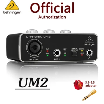 Behringer u phoria um2 umc22 audio saskarne mikrofona pastiprinātāja Ģitāra, Ieraksta Ārējā USB Skaņas Karte