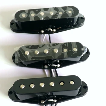 Bezmaksas Piegāde Elctric Ģitāra Daļas Melnā Ziloņkaula Alnico 2 magnēts ST Vienā Sainī Guitar Pickup