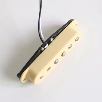Bezmaksas Piegāde Elctric Ģitāra Daļas Melnā Ziloņkaula Alnico 2 magnēts ST Vienā Sainī Guitar Pickup