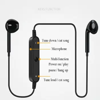 Bezvadu Bluetooth4.1 Austiņas Mini Trokšņa Slāpēšanas Austiņas Neckband Sports 3D Stereo austiņu Ar Mikrofonu IOS Android