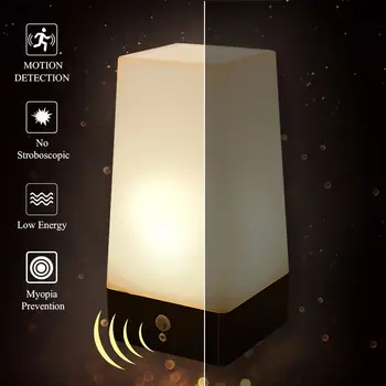 Bezvadu Indukcijas LED Nakts Gaisma Gultas Lasījumā Kempinga Lampa Ar Kustību Sensoru on/off slēdzis Bērniem, Bērnu Dzimšanas dienas Dāvana