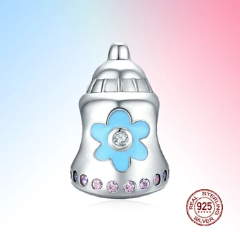 Bijoux 925 Sterling Sudraba Emaljas cute baby pudeli Šarmu Kulons par oriģināla panna Rokassprādze sieviešu DIY rotaslietas