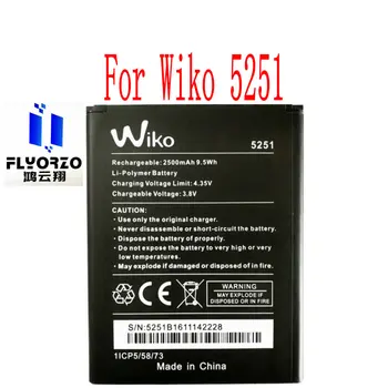 Brand new Augstas Kvalitātes 2500mAh Wiko 5251 Akumulatoru Wiko 5251 Mobilais Tālrunis