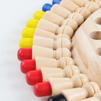 Bērni puse spēle, koka atmiņas spēles spēle jautru galda spēli izglītības krāsu kognitīvo spēju ģimenes rotaļlietas