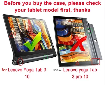 Būtiska Lenovo JOGAS Cilnes 3 10.1 Gadījumā, Salokāms Stends litchi Ādas Vāks Lenovo JOGAS Cilnes 3 10.1 YT-X50F Tablete Gadījumos, Stikls