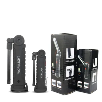 COB Lukturīti Portatīvo 5 Režīmu Lāpu, USB Uzlādējams LED Darba Gaismas Magnētisko COB Lanterna iekarināšanas Āķis Lampas Āra Kempings
