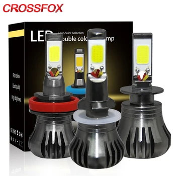 CROSSFOX H11 H8, H9 LED 880 H3 Miglas lukturis 8000LM Auto, 3000K 6000K 8000K Balta, Dzeltena, Zila Nepārtrauktu apgaismojumu Trun Lampas Strobe