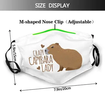 Capybara Mutes, Sejas Maska Traks Capybara Dāma Sejas Maska Smieklīgi ar 2 Filtriem Pieaugušo Modes Maska