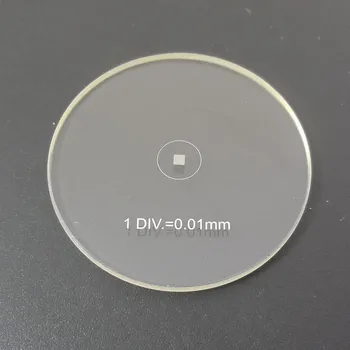 DIV 0.01 mm Okulāru Tīkla Neto Mikrometru par Mikroskopu Okulārā Graticuler Mērīšanas Skala ar Diametru 20 mm CAT908 C8