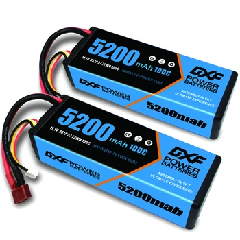 DXF Lipo Akumulatoru 2S 3S 4S 7.4 V PAR 11,1 V un 14.8 V 5200Mah 6750Mah 6500Mah 50C 100.C 200C par Rc 1/8 1/10 Bagijs Kravas Auto Off-Road Dūkoņa