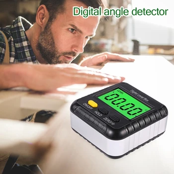Digitālā Angle Finder - Magnētiskā Mini Līmeni un Konusa Platums - Kokapstrādes ar Galda vai Deflektors Redzēja - Inclinometer - Precīzi Measur