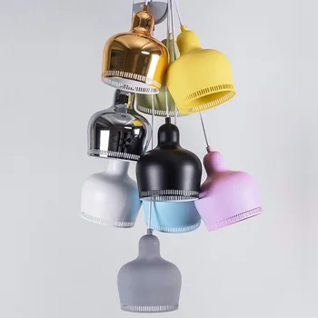 Dānijas Ziemeļu Artek somijas Alvar Aalto Admiralitātes Bell Piekariņu Gaismas Guļamistaba Metāla Spīdums LED Lampas, Ēdamistaba, Bārs De Aprīkojums