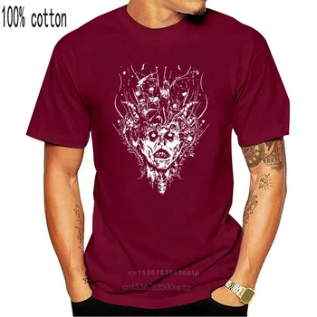 Dēmons Vadītājs T-Krekls Mens Gothic Rock Šausmu Galvaskausa Biedējošu Zombiju Skelets Goth Klāt Gadījuma Tee Krekls