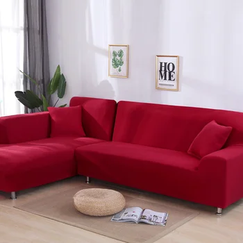 Dīvāns Aptver Ar Stūra Cietā Krāsas Sofa Cover Elastīgs Mūsdienu Sofa Cover Poliestera Dīvānu Pārvalki Dzīvojamā Istaba SA37050