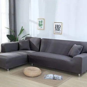 Dīvāns Aptver Ar Stūra Cietā Krāsas Sofa Cover Elastīgs Mūsdienu Sofa Cover Poliestera Dīvānu Pārvalki Dzīvojamā Istaba SA37050
