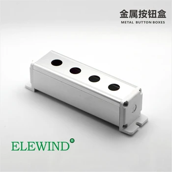 ELEWIND Metāla, Alumīnija spiedpogu slēdzi 4. aile caurumu ar 16mm urbuma (BXM-B4/16)
