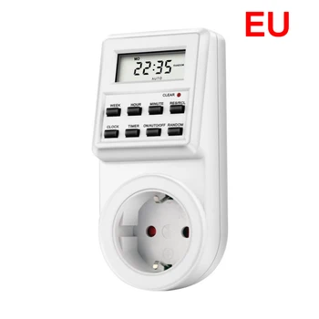 EUPlug Digitālo Nedēļas Programmējamās Sienas Plug-in Kontaktligzda Taimeris Kontaktligzdas Laika Pulkstenis AC 110V, 220V UK ASV FR BR