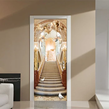 Eiropas Stila Eņģeli, Kāpnes, Foto Tapetes Dzīvojamā Istabā Viesnīcā Telpu Paplašināšanas 3D sienas Sienas Uzlīmes PVC Pašlīmējošas Papīra Sienas