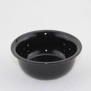 FS-#MI20-SET2, Sajauc Āpšu Skūšanās Komplekts ar Metāla melns rokturis 20mm, Melnās Keramikas skūšanās bļoda/krūze