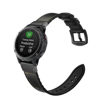 Fenix 6 Luksusa Ādas Aproce 22mm Quick Fit Watch Band Siksnu Garmin Fenix 5/5 Plus/Priekštecis 935/Pieeja S60/Quatix 5