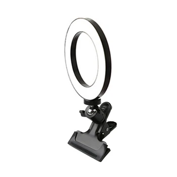 Foto Studija Selfie LED Ring Light Deviņu Līmeņu Spilgtuma Youtube Video Kamera Studija Ar USB Klipu Turētājs Iekārtas