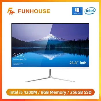Funhouse 23.8 Collas Office Desktop All-In-One PC/1080P Intel Core I5 4200M 8G RAM 256G SSD ROM Intel HD Graphics 4600 AIO Komplekts