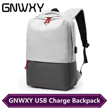 GNWXY Jaunu Dizainu, Ārējo USB Uzlādes ostas Laptop Backpack 15.6 Collu Vīriešiem Ceļojumu Mugursoma Koledžas Students Skolas Soma Dropshipping