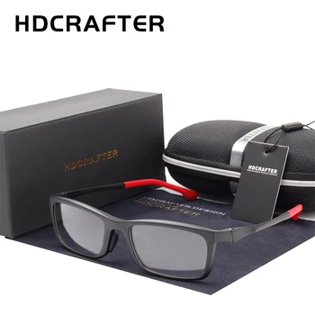 HDCRAFTER TR90 Recepšu Sporta Brilles Brilles Rāmis Vīrietis, Sporta Brilles, Noņemams Lēcu Dioptrijas Brilles Photochromic Objektīvs