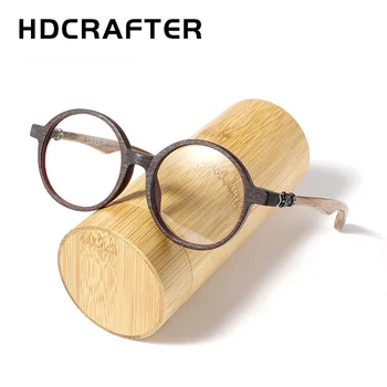 HDCRAFTER Vintage Kārtu Koksnes Optiskās Brilles, Rāmis Vīriešu, Tuvredzība, Sieviešu, Recepšu Brilles Brilles Koka Brilles Brilles