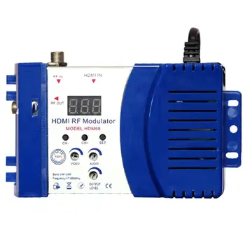 HDM68 Modulators Digital RF HDMI-saderīgam Modulators, AV RF Converter VHF UHF PAL/NTSC Standarta Portatīvo Modulators ES