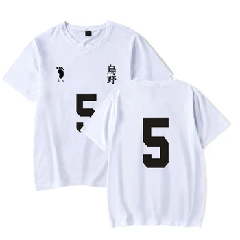 Haikyu!! Anime T krekls O-veida kakla Apkakles Volejbola Zēns Cool t-veida Topi ar Īsām Piedurknēm Krekls T-krekls Harajuku Vasaras Modes Topi