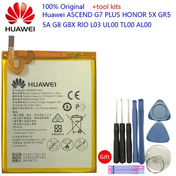 Hua Wei HB396481EBC oriģinālajai Tālruņa Akumulatora Huawei Ascend G7 Plus Godu 5X G8 G8X Rio L03 -UL00 TL00 AL00 3000mAh