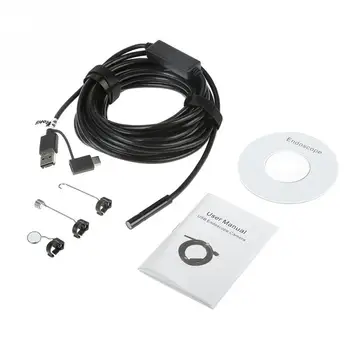 IP67Waterproof USB OTG Endoskopu, ar 2 Megapikseļu Ūdensizturīgu Fotokameru Cauruļu Auto Pārbaude 5 Metru Garums Vadu