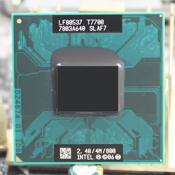 Intel Core 2 Duo T7700 CPU 4M Cache, 2.4 GHz, 800 Dual-Core Klēpjdatoru notebook cpu procesors